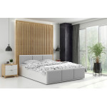 Čalúnená posteľ PANAMA XT 160x200cm výklopná biela - sivá